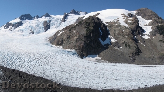 Devostock Blue Glacier from Lateral Moraine Panoramic