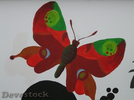 Devostock Butterfly colorful  (225)