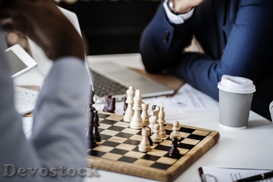 Devostock Chess game business strategy concept