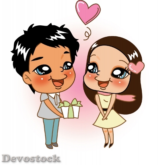 Devostock Couples love anime cartoon  (3)