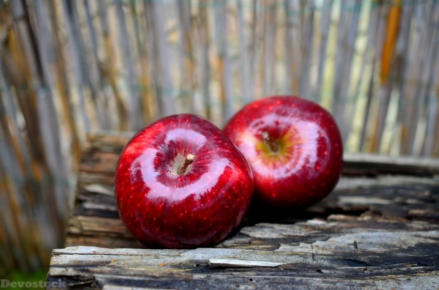 Devostock Apple Red Apple Fruit 1