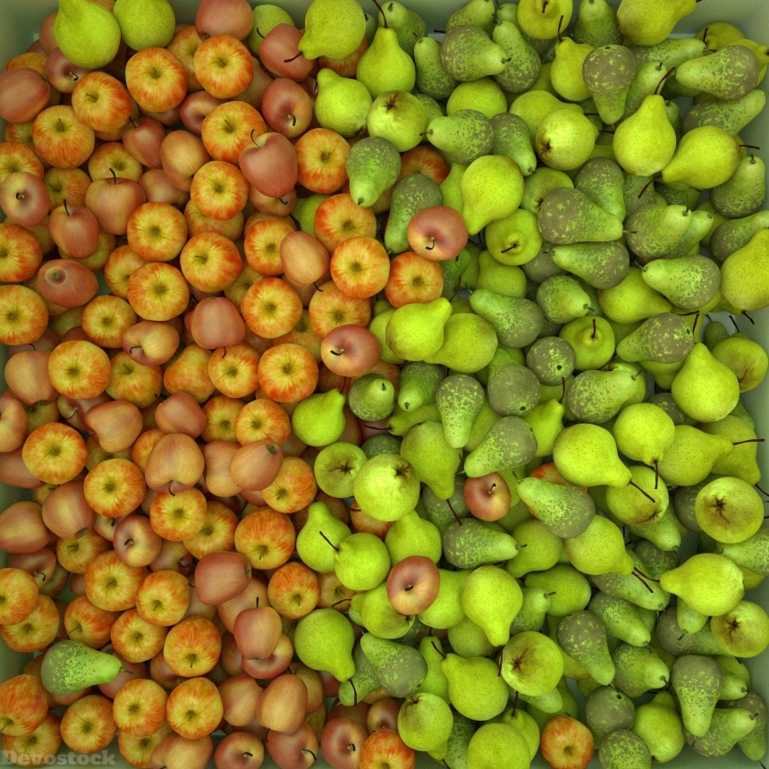 Devostock Apples Pears Fruit 3d