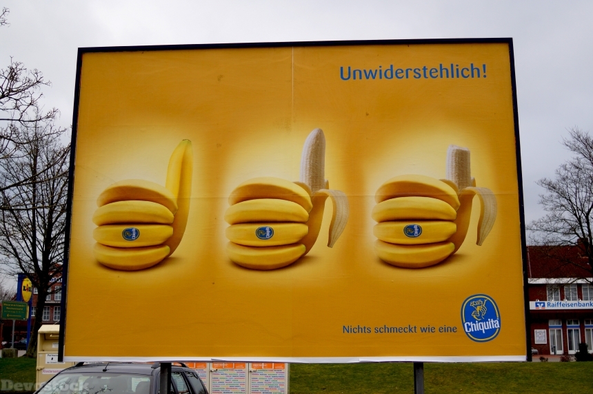 Devostock Bananas Fruit Yellow Advertising