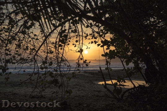 Devostock Beach Sunrise Sunset Morning