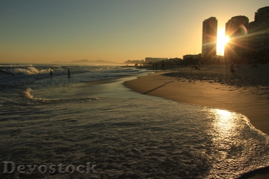 Devostock Beach Sunset Mar Sol