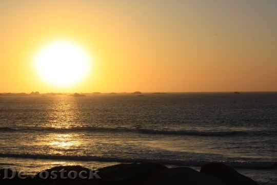 Devostock Beach Sunset Ocean Sea 4