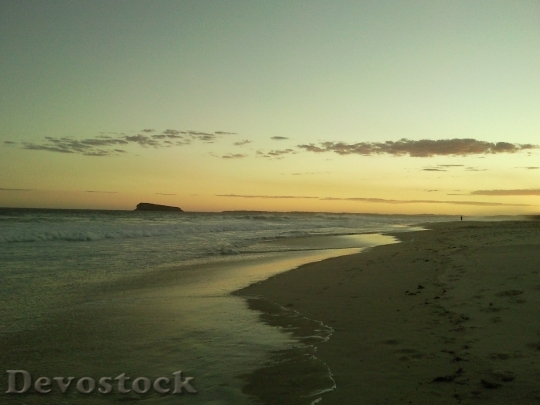 Devostock Beach Sunset Sea Ocean