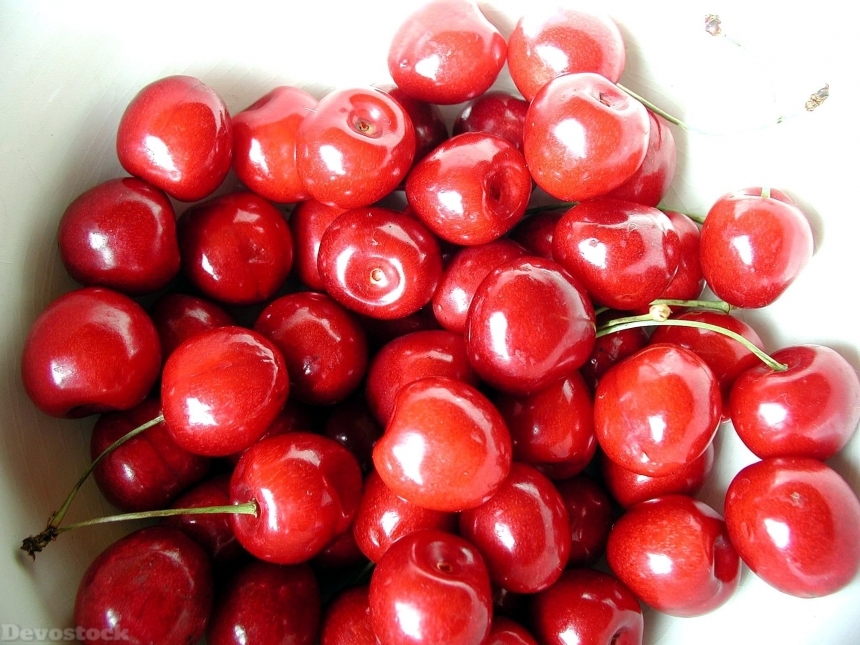 Devostock Bowl Fruit Cherry Fruits