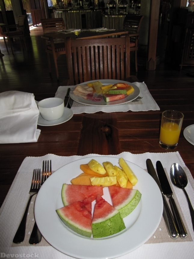 Devostock Breakfast Fruit Watermelon Healthy
