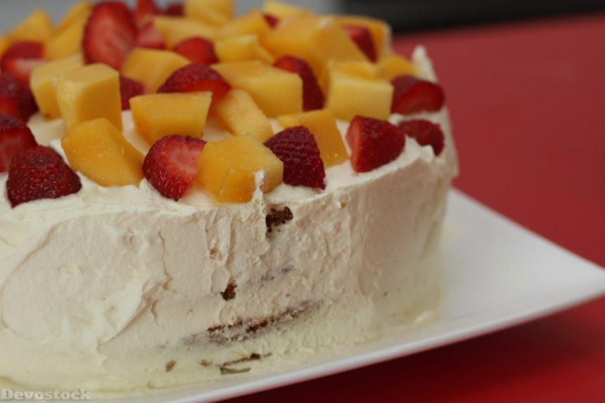 Devostock Cake Fruit Bake Dessert