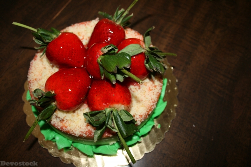 Devostock Cake Strawberry Sweet Cheesecake 0