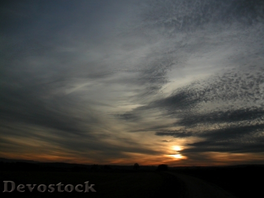 Devostock Clouds Abendstimmung Sunset Sky