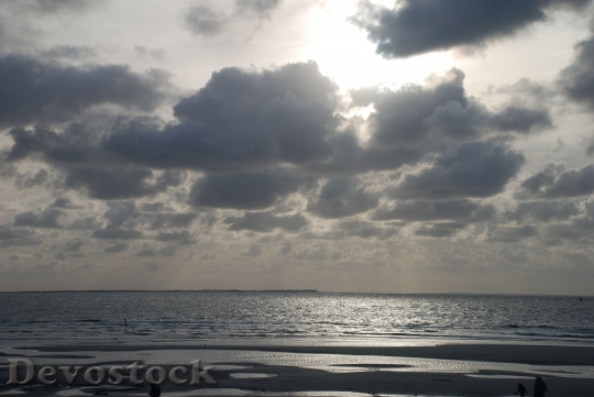 Devostock Clouds Sea Beach Water 0
