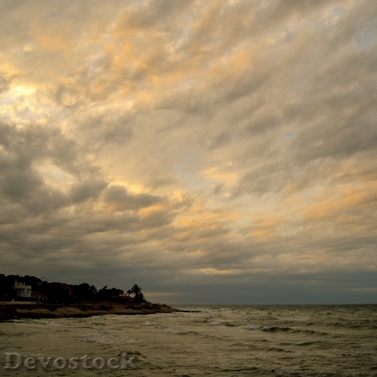 Devostock Clouds Sea Sky Beach 0
