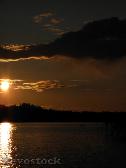 Devostock Finnish Savonlinna Sunset Landscape
