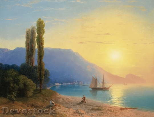 Devostock Ivan Alvazovsky Landscape Painting 0