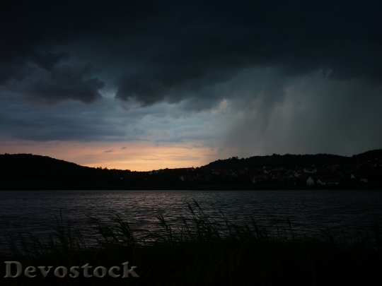 Devostock Lake Balaton Sunset Storm