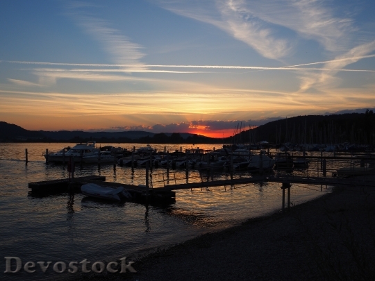 Devostock Lake Constance Afterglow Sunset