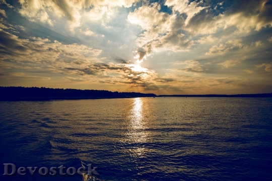 Devostock Lake Sky Reflection Water 1