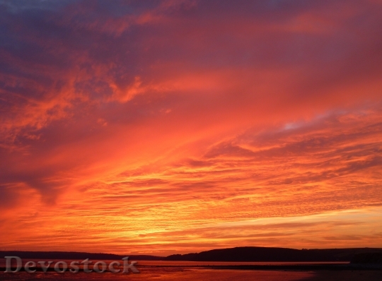 Devostock Landscape Shore Sunset Clouds 0