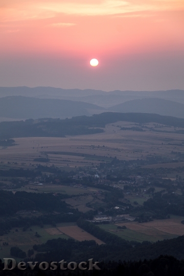 Devostock Panoramic View Valley Hills