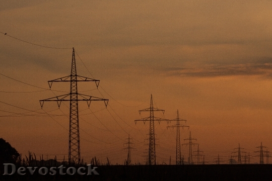 Devostock Power Lines Pylons Power 3