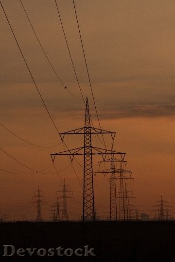 Devostock Power Lines Pylons Power