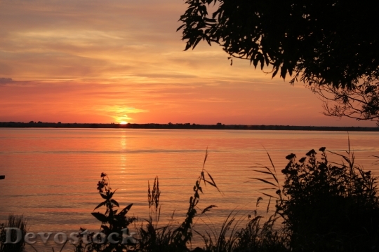 Devostock River Sunset Water Summer