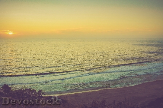 Devostock Sea Sky Sunset Landscape