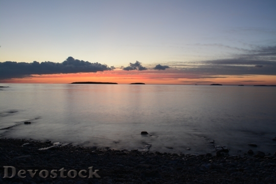 Devostock Sea Sunset Island Ocean