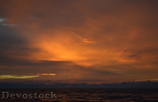 Devostock Sky Sun Sunset Clouds