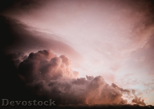Devostock Sky Sunset Storm Weather