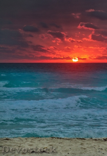 Devostock Sun Beach Sea Sunset