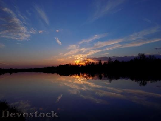 Devostock Sunset Abendstimmung Water Sky