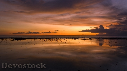Devostock Sunset Beach Dawn Horizon