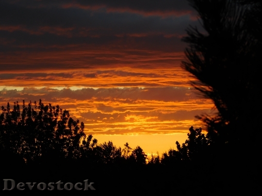 Devostock Sunset Clouds Sky Orange 5