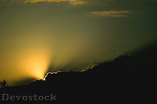 Devostock Sunset Cloudscape Sky Sunlight