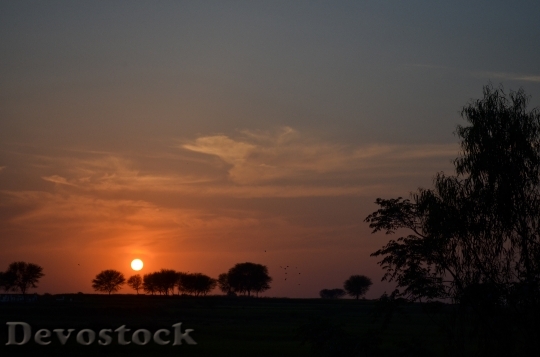 Devostock Sunset Evening Sunset Landscape