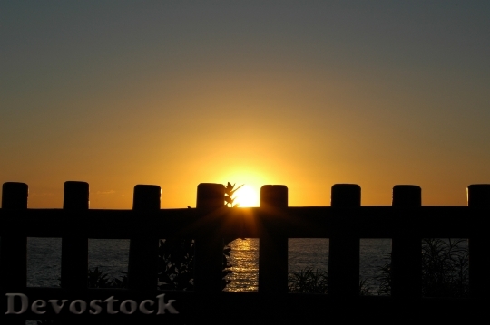 Devostock Sunset Gate Sun Trapped