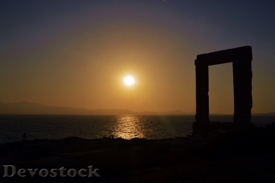 Devostock Sunset Greece Island Sea