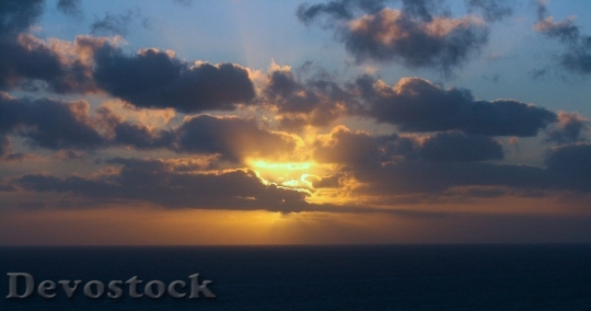Devostock Sunset Hawaii Ocean Seascape