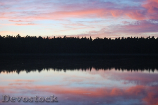 Devostock Sunset Lake Abendstimmung Nature 6