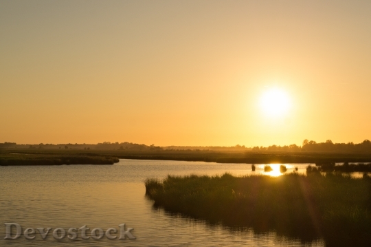 Devostock Sunset Lake Sun Water 0