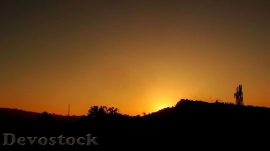 Devostock Sunset Landscape Hills Bandarban