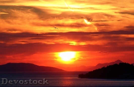 Devostock Sunset Sea Abendstimmung Croatia