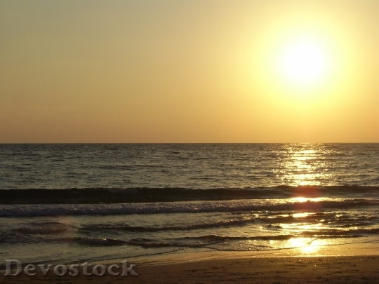 Devostock Sunset Sea Beach Ocean 1