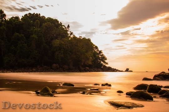 Devostock Sunset Sea Wave Thailand