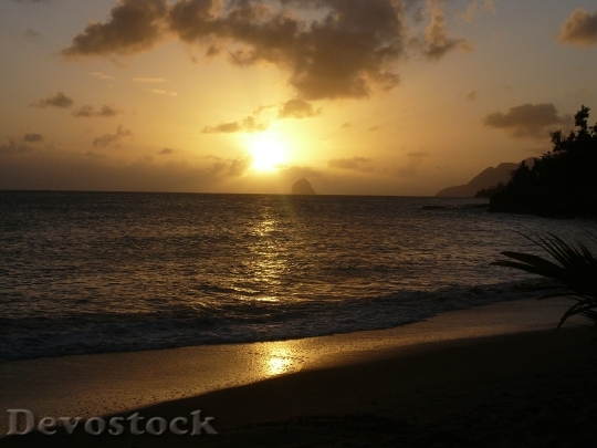 Devostock Sunset Sky Beach Martinique