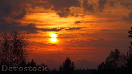 Devostock Sunset Sky Nature Finnish