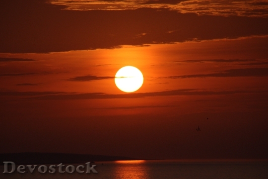 Devostock Sunset Sun Ocean Evening